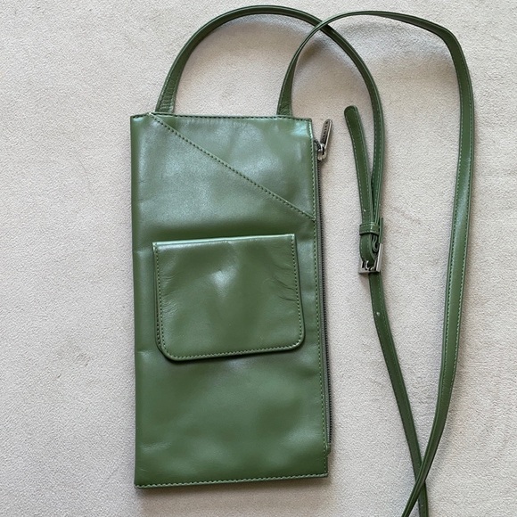 Danier Handbags - Unique green cross-body wallet